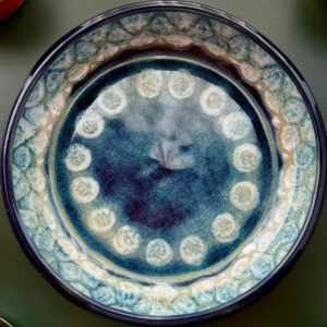 Assiette Creuse Frozen Pond Bleu